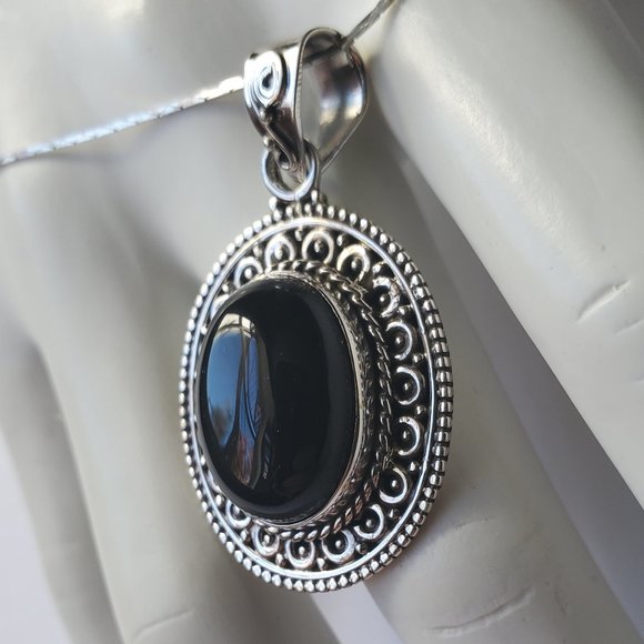 Jewelry - ONYX  STERLING SILVER PENDANT